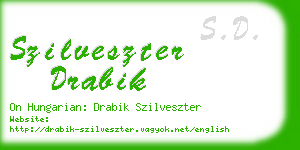 szilveszter drabik business card